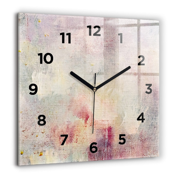 Orologio quadrato in vetro Astrazione dipinta