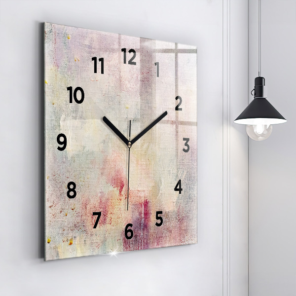 Orologio quadrato in vetro Astrazione dipinta