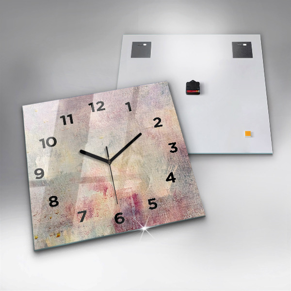 Orologio quadrato in vetro Astrazione dipinta