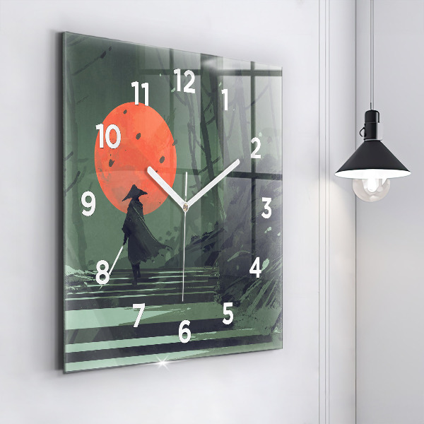 Orologio quadrato Samurai nella foresta