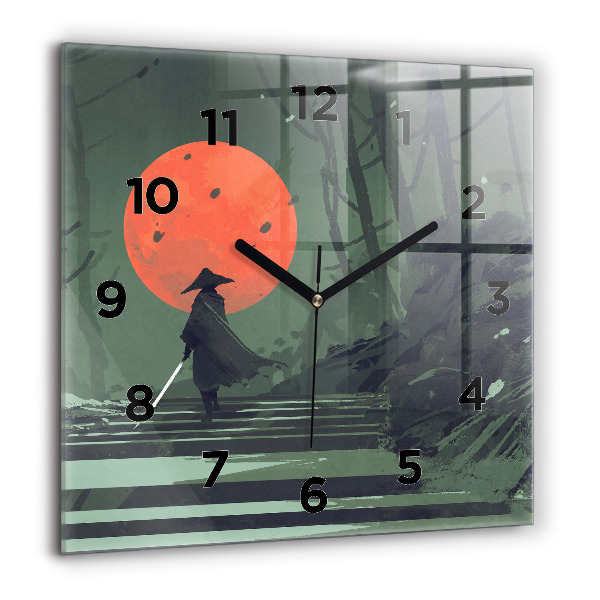 Orologio quadrato Samurai nella foresta