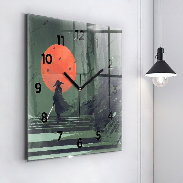 Orologio quadrato Samurai nella foresta