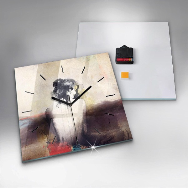 Orologio quadrato Ritratto astratto di una donna