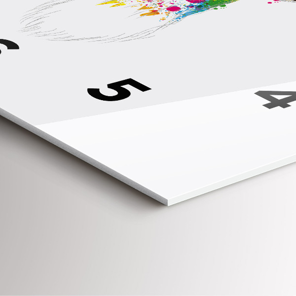 Orologio quadrato Testa di cervo colorata