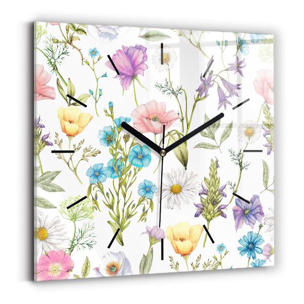 Orologio quadrato Composizione floreale