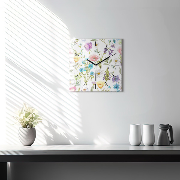 Orologio quadrato Composizione floreale