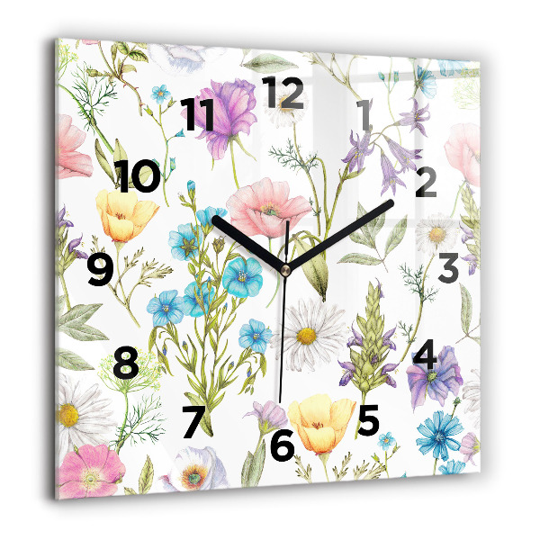 Orologio quadrato Composizione floreale