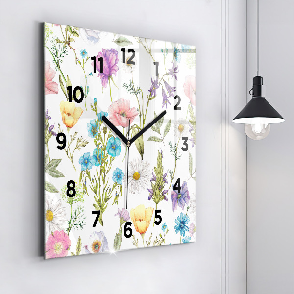 Orologio quadrato Composizione floreale