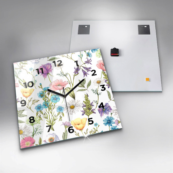 Orologio quadrato Composizione floreale