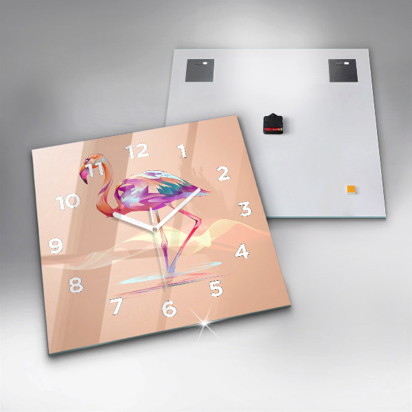 Orologio quadrato Illustrazione di fenicottero