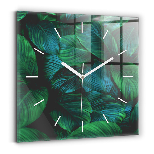 Orologio quadrato in vetro La natura lascia
