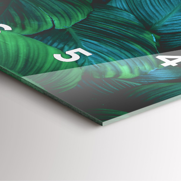 Orologio quadrato in vetro La natura lascia