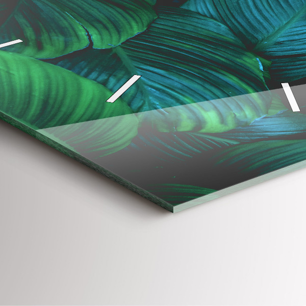 Orologio quadrato in vetro La natura lascia