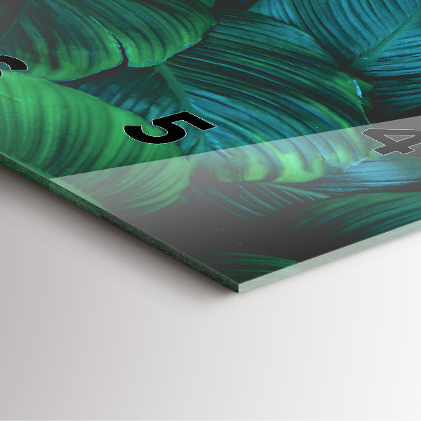 Orologio quadrato in vetro La natura lascia