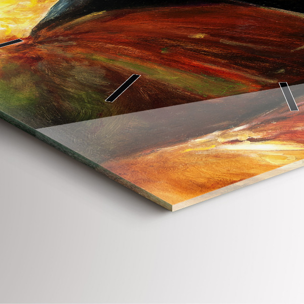 Orologio quadrato Due cavalli dipinti