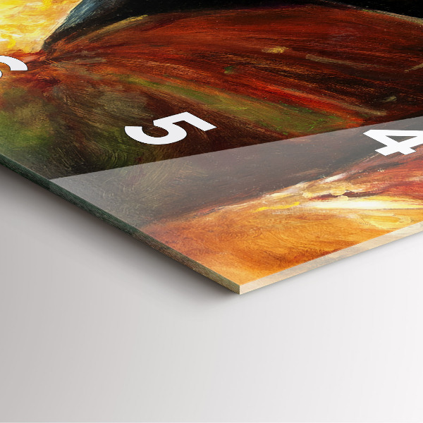 Orologio quadrato Due cavalli dipinti