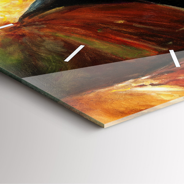 Orologio quadrato Due cavalli dipinti