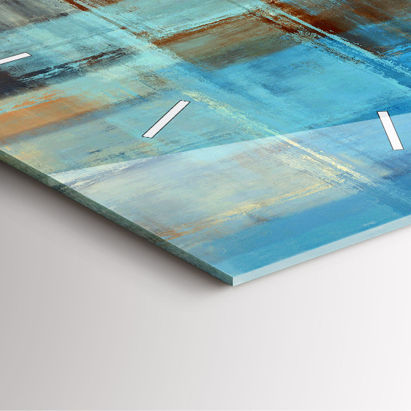 Orologio quadrato in vetro Sfondo colorato - astratto