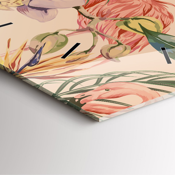 Orologio quadrato Foglie di palma tropicali