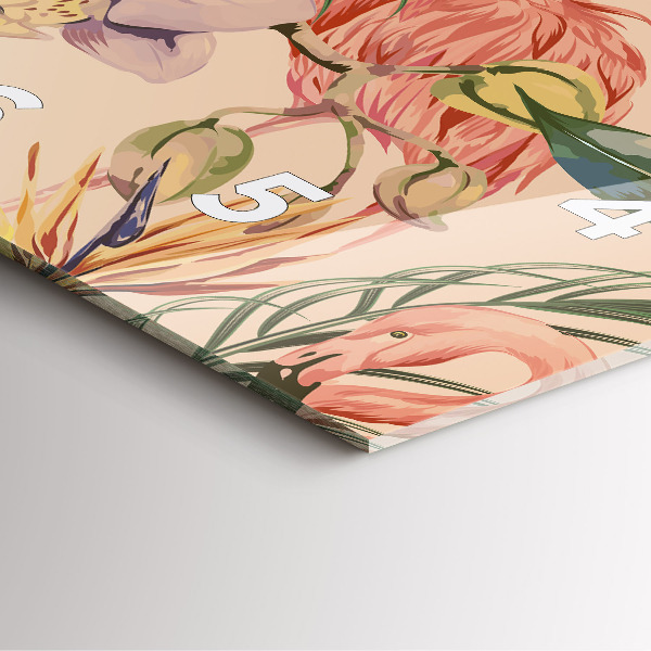 Orologio quadrato Foglie di palma tropicali