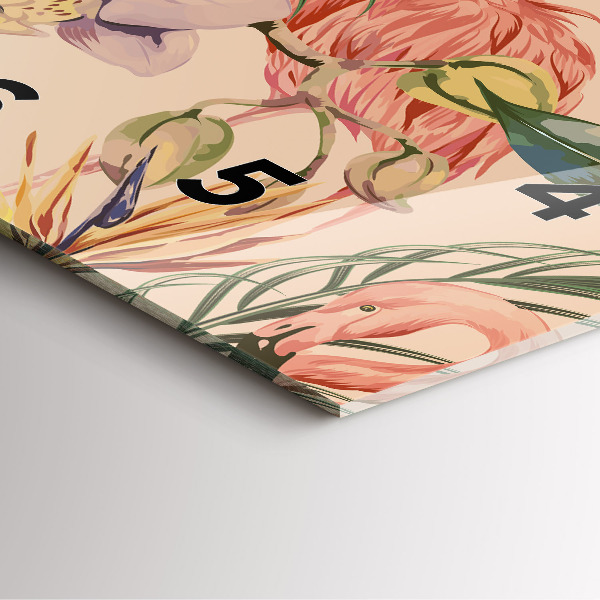 Orologio quadrato Foglie di palma tropicali