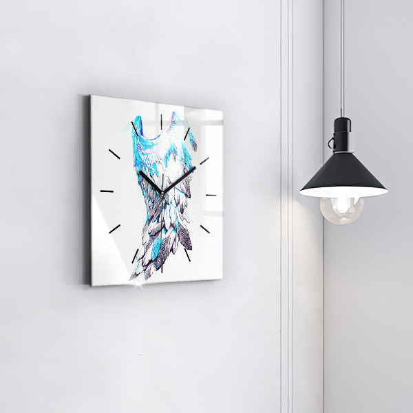 Orologio quadrato Imitazione delle ali degli uccelli