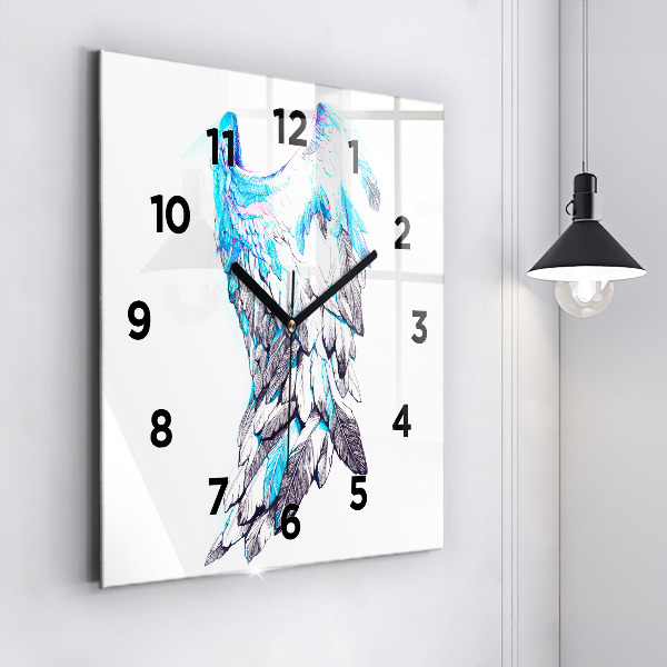Orologio quadrato Imitazione delle ali degli uccelli