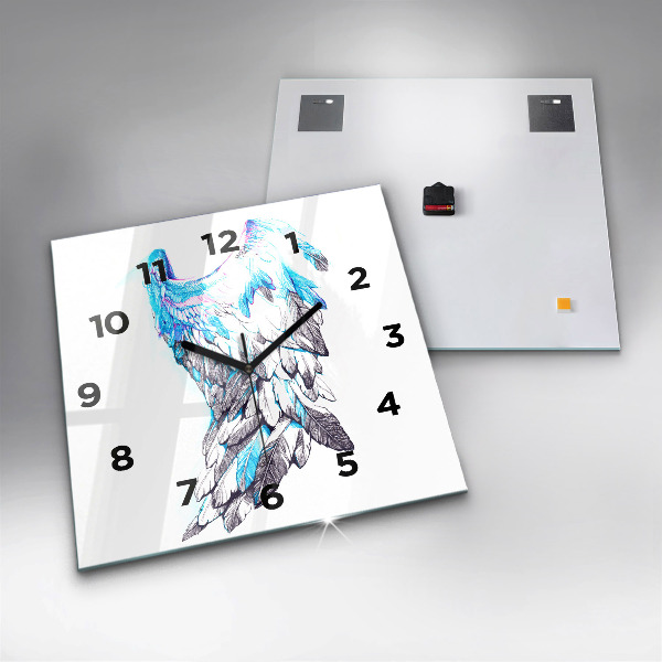 Orologio quadrato Imitazione delle ali degli uccelli
