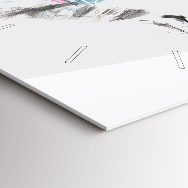 Orologio quadrato Profilo del lupo dipinto