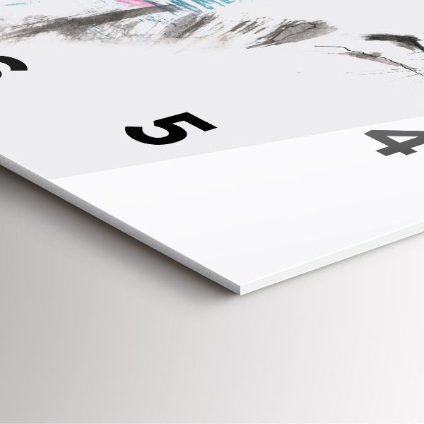 Orologio quadrato Profilo del lupo dipinto