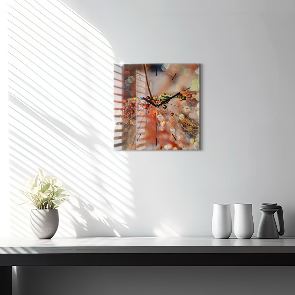 Orologio quadrato Dente di leone con rugiada