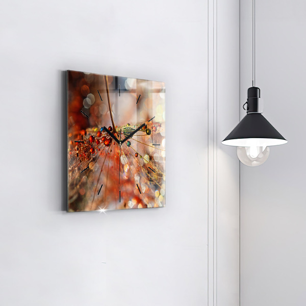 Orologio quadrato Dente di leone con rugiada