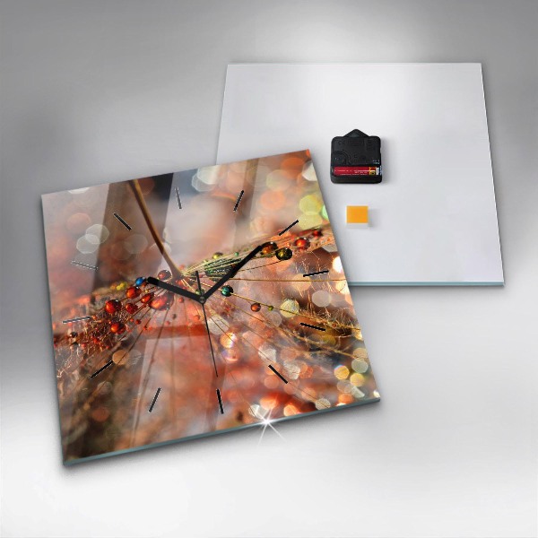 Orologio quadrato Dente di leone con rugiada