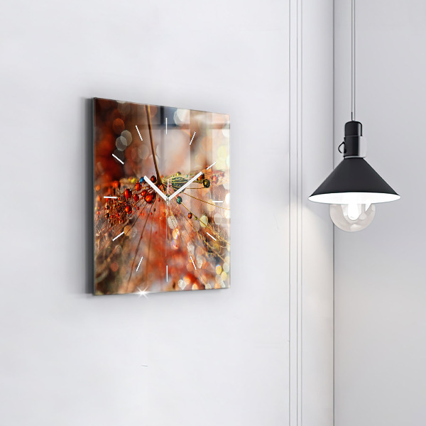 Orologio quadrato Dente di leone con rugiada