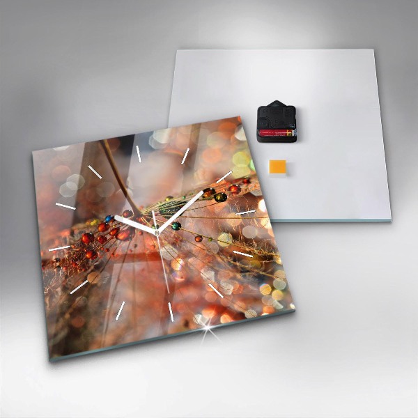 Orologio quadrato Dente di leone con rugiada