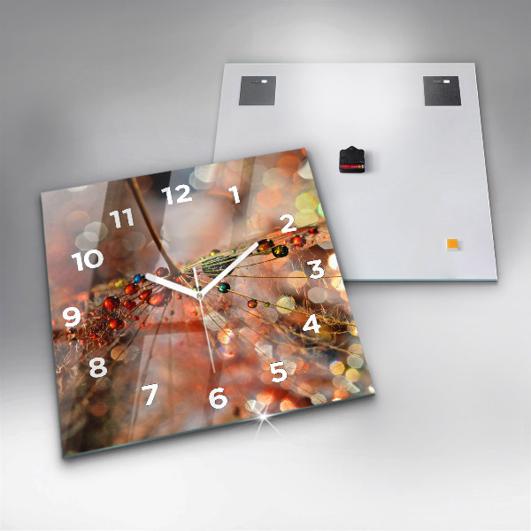 Orologio quadrato Dente di leone con rugiada