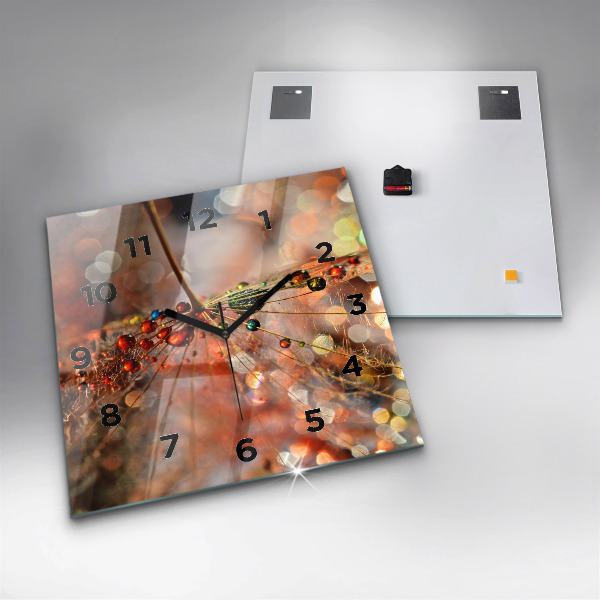 Orologio quadrato Dente di leone con rugiada