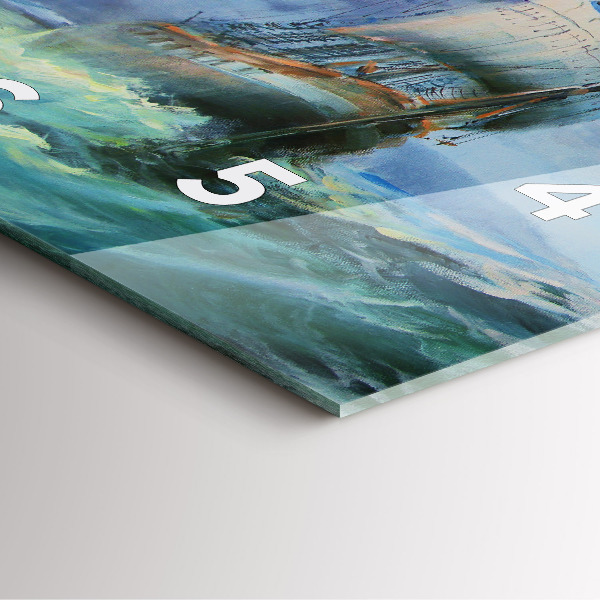 Orologio quadrato Una nave sull'acqua