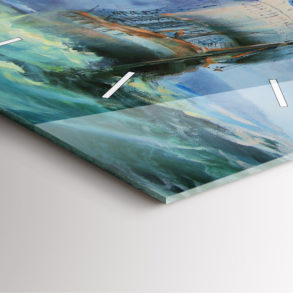 Orologio quadrato Una nave sull'acqua