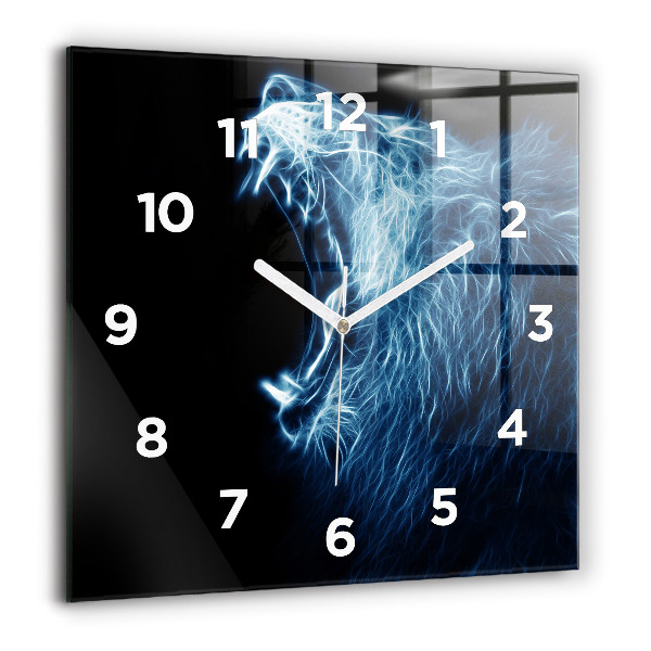 Orologio quadrato Leone selvaggio
