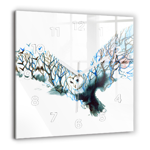 Orologio quadrato Libertà e natura degli uccelli