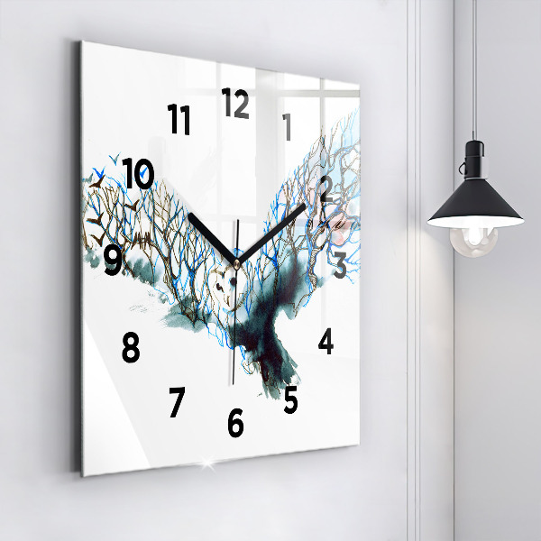 Orologio quadrato Libertà e natura degli uccelli