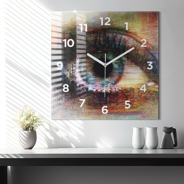 Orologio quadrato Occhio dell'arte di strada