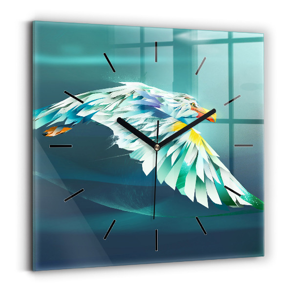 Orologio quadrato Immagine di un'aquila in volo