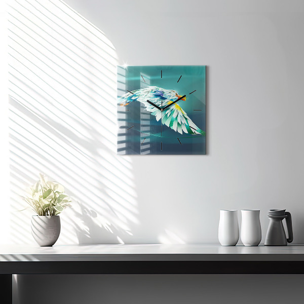 Orologio quadrato Immagine di un'aquila in volo