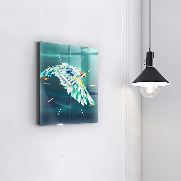 Orologio quadrato Immagine di un'aquila in volo
