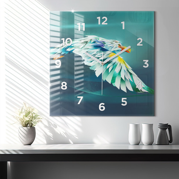 Orologio quadrato Immagine di un'aquila in volo