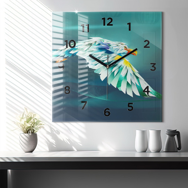 Orologio quadrato Immagine di un'aquila in volo