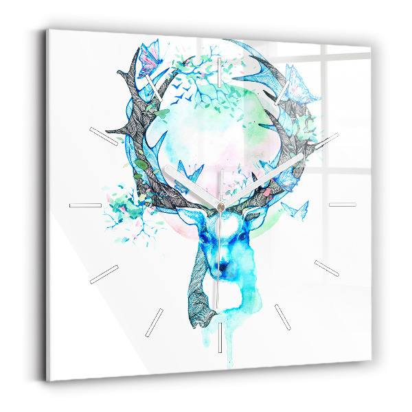 Orologio quadrato Illustrazione di cervo
