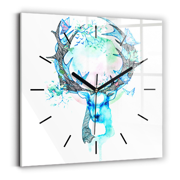 Orologio quadrato Illustrazione di cervo